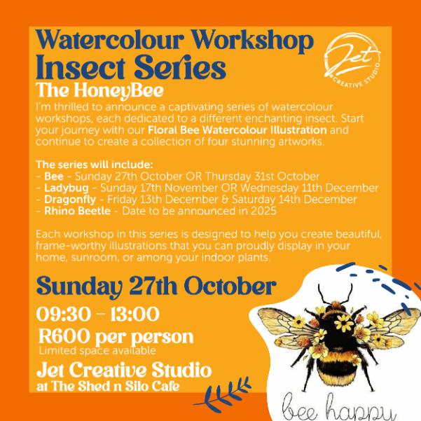 Watercolour Workshop - Insect Series: Bee 27th October 1 Watercolour Workshop - Insect Series: Bee 27th October