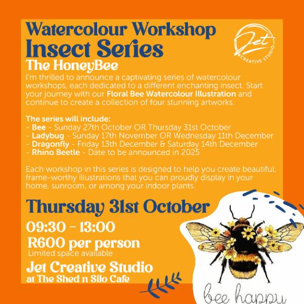 Watercolour Workshop - Insect Series: Bee 31st October 1 Watercolour Workshop - Insect Series: Bee 31st October